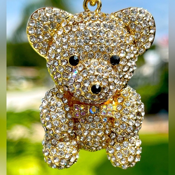 Jewelry - 14K Gold Plated Bling Bling Bear Charm